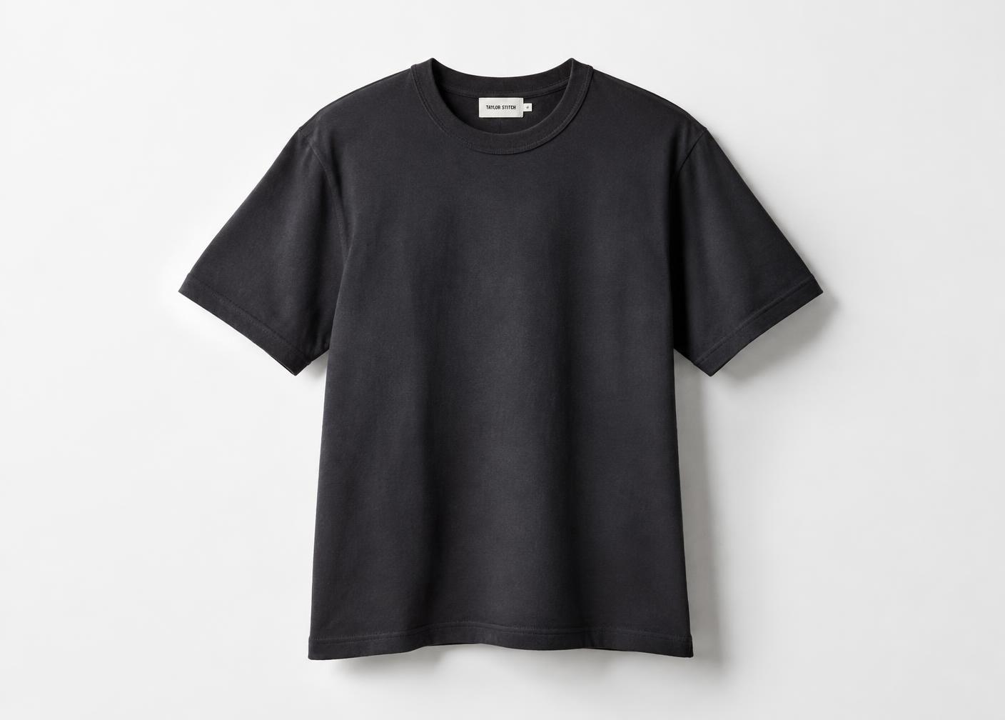 Heavyweight crewneck tee on a studio backdrop